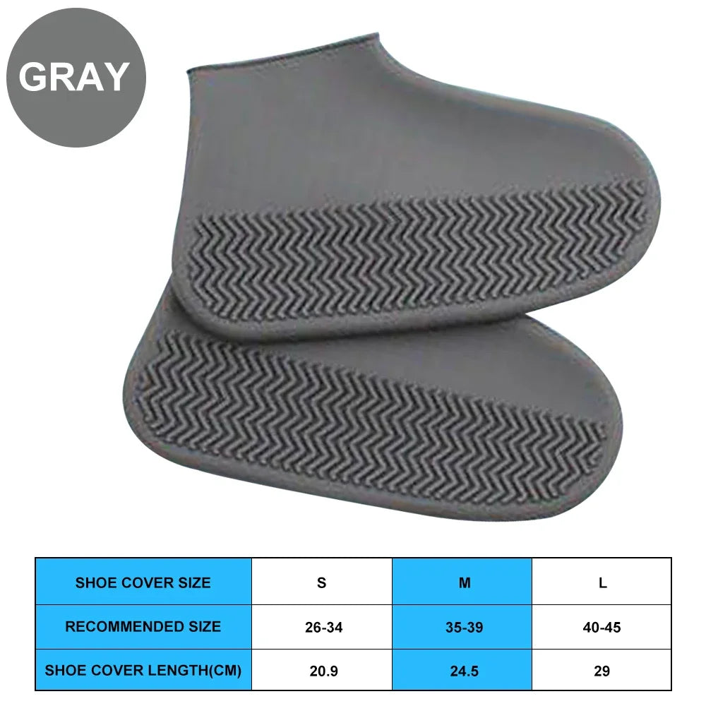 Waterproof Shoe Covers Silicone Anti-Slip Rain Boots Unisex Sneakers Protector for Outdoor Rainy Day Reusable Rain Shoe Covers